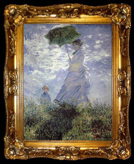 framed  Claude Monet Woman with a Parasol, ta009-2